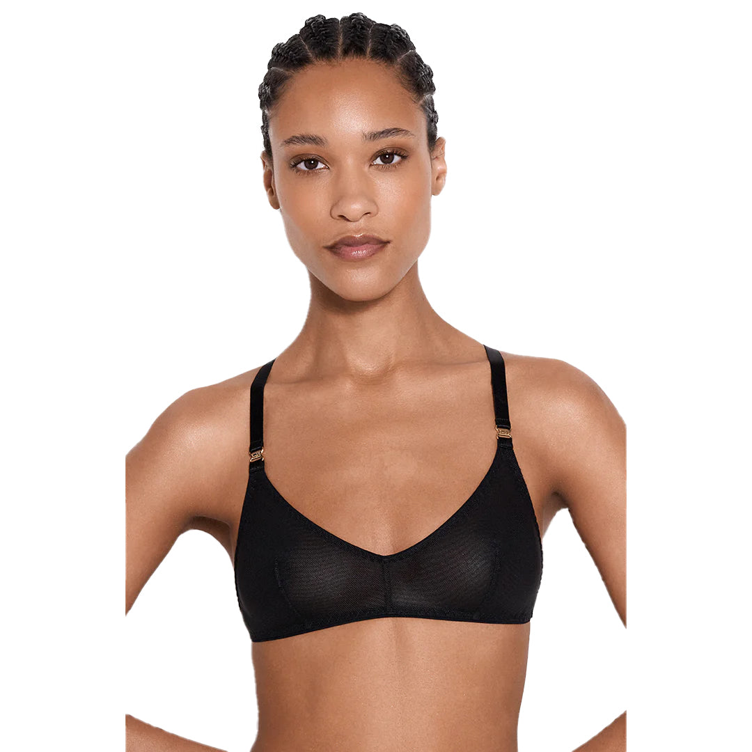 Black soft cup bra