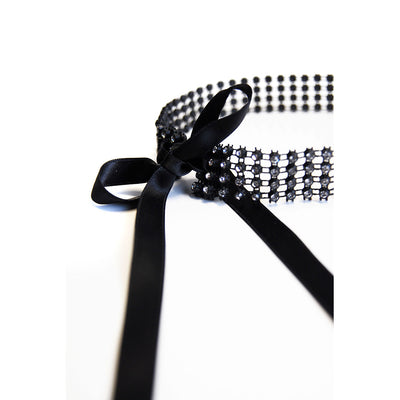 MONDIN - BLACK CRYSTAL CHOKER SMALL