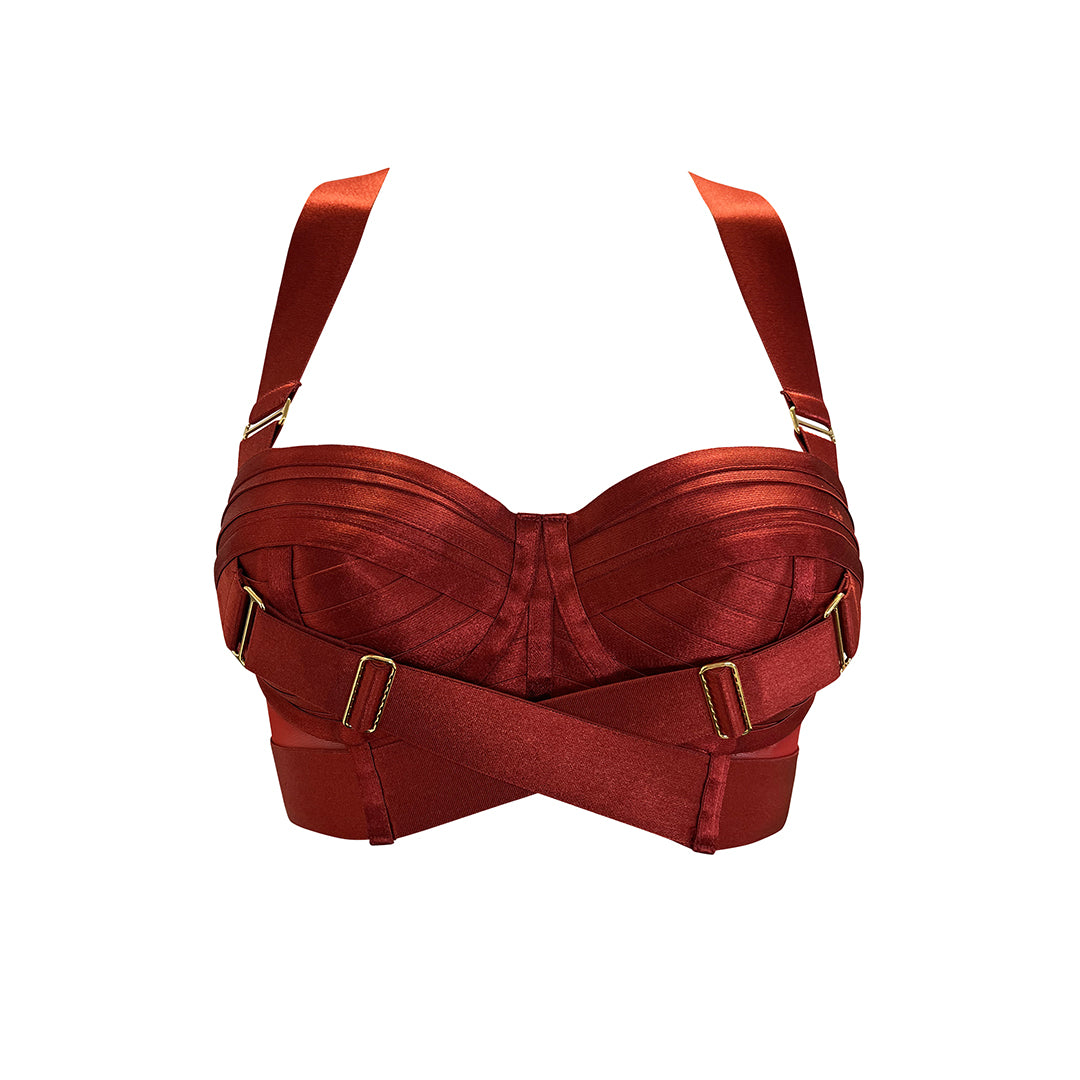 BORDELLE - REGGISENO BUSTIER ROSSO