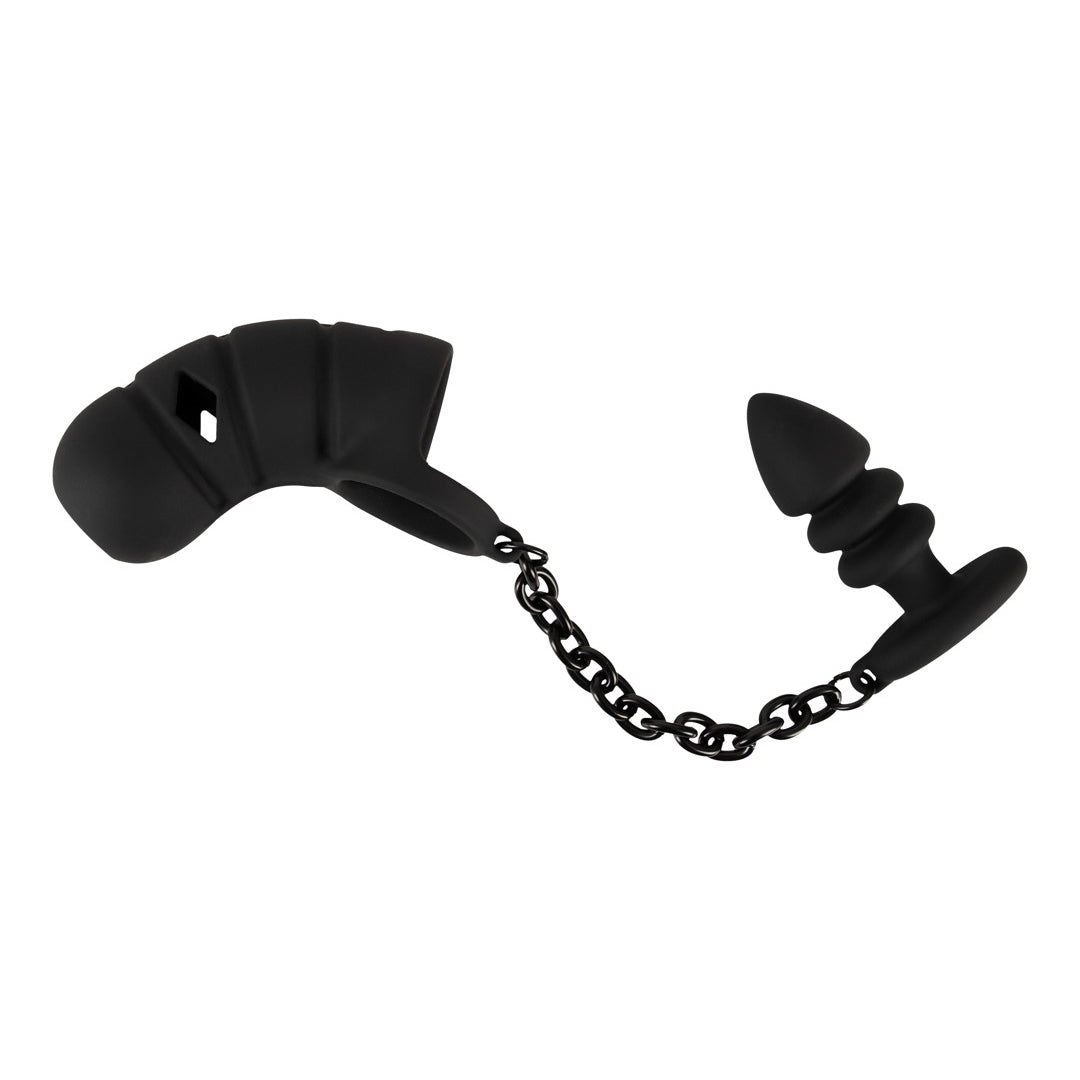 BLACK VELVETS - COCK CAGE WITH A BUTT PLUG – zouzoustore.com