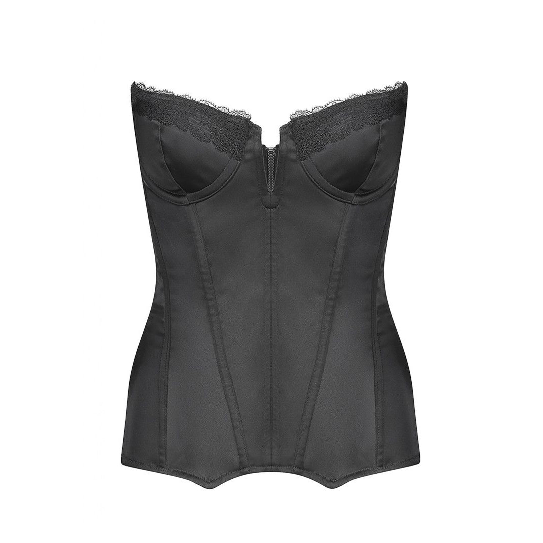 CADOLLE - MEDICIS BLACK SATIN BUSTIER