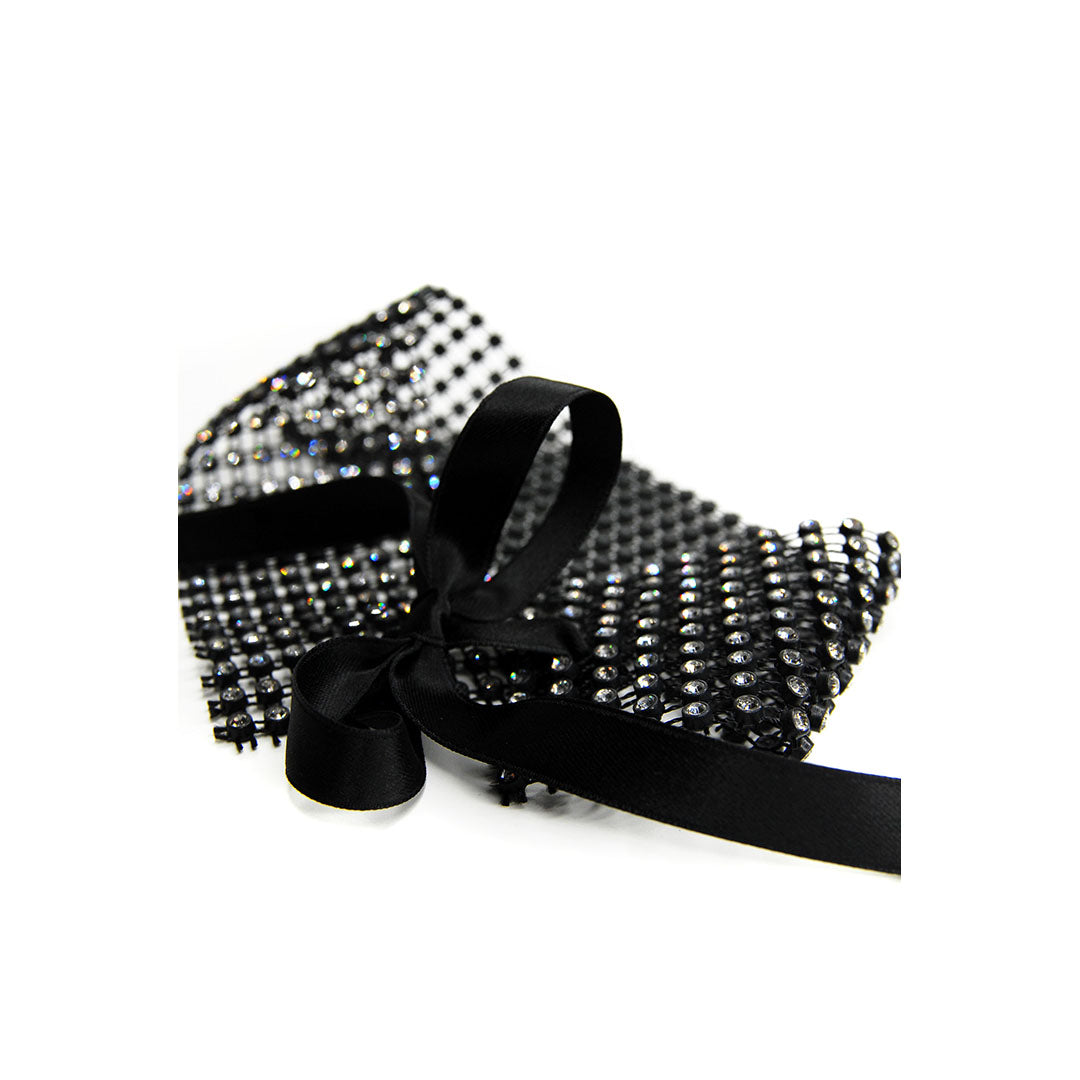 MONDIN - BLACK CRYSTAL CHOKER LARGE