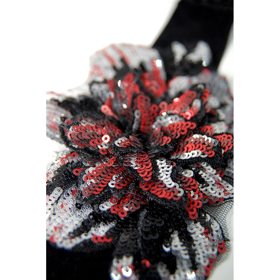 MONDIN - CHOKER WITH SEQUIN FLOWER