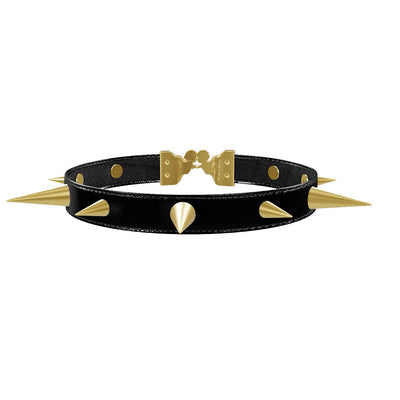 LEONARDO VALENTINI - STUDS LEATHER CHOKER