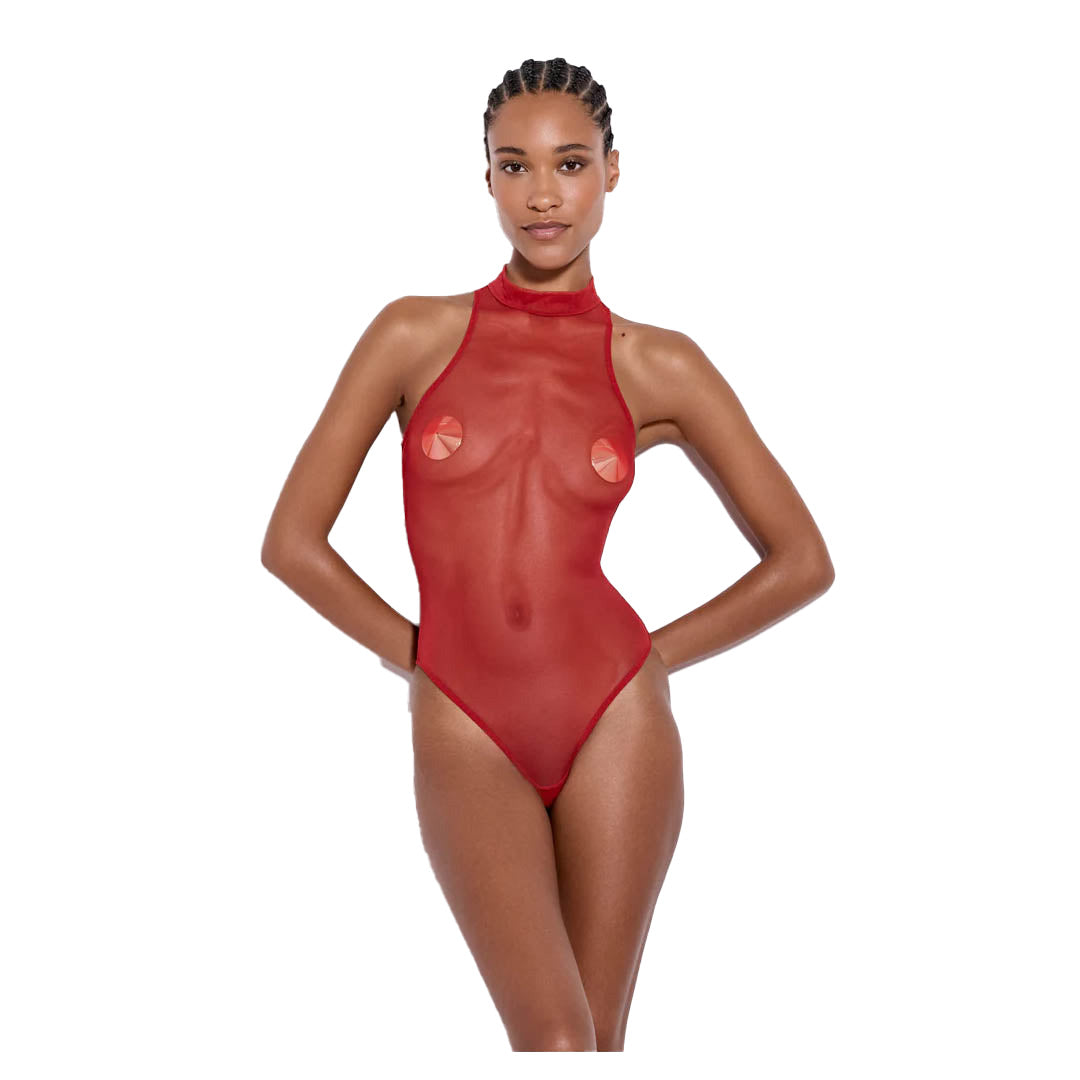 BORDELLE - BODY TRASPARENTE ROSSO