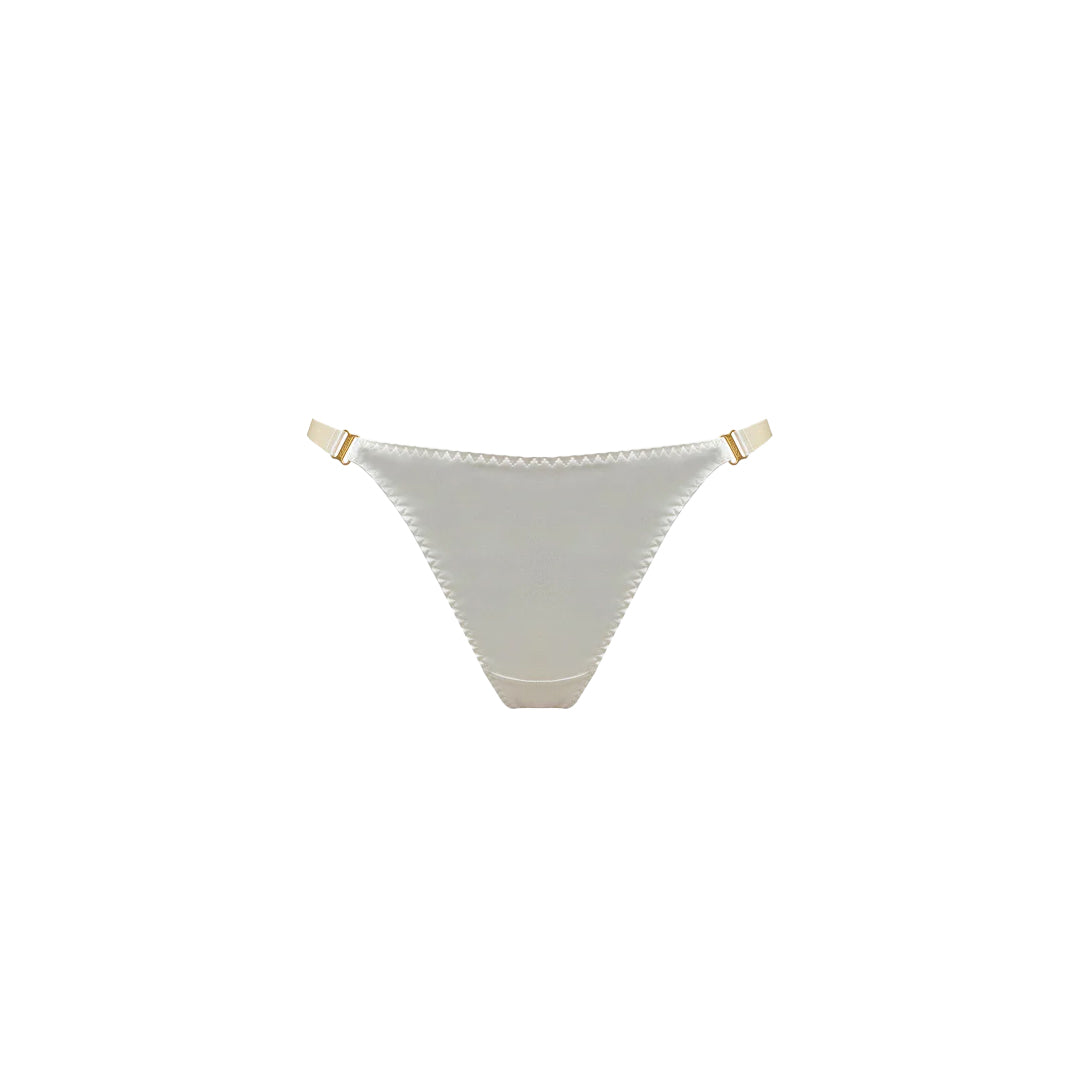 BORDELLE - SIGNATURE SILK THONG CREAM