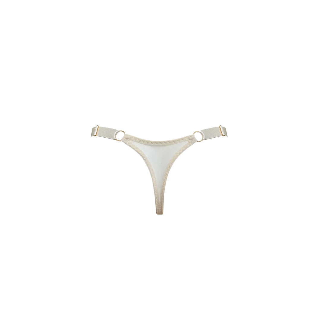 BORDELLE - SIGNATURE SILK THONG CREAM